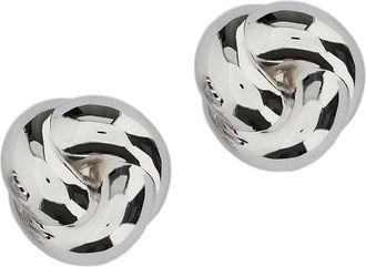 Self Portrait Silver Twisted Knot Brass Earrings