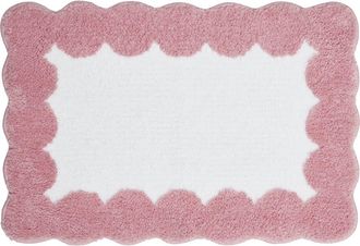 VCNY Home Scalloped Edge Tufted Bath Mat in Pink/White at Nordstrom Rack