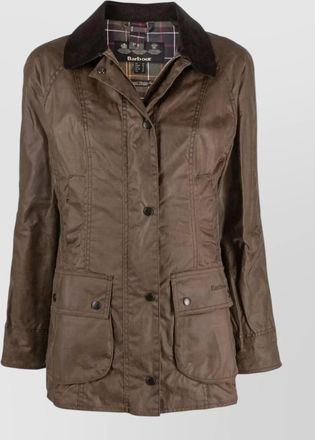 Barbour waxed cotton fitted jacket