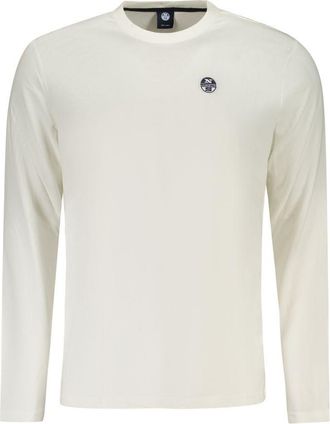 North Sails Mens Crew Neck Long Sleeve Tshirt - Ivory Cotton - Size X-Large