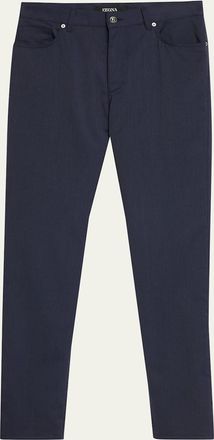 Ermenegildo Zegna Mens Wool-Blend Slim-Straight Fit Five-Pocket Pants