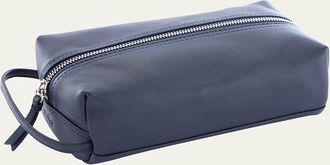 Royce Leather Monogrammed Compact Leather Toiletry Bag