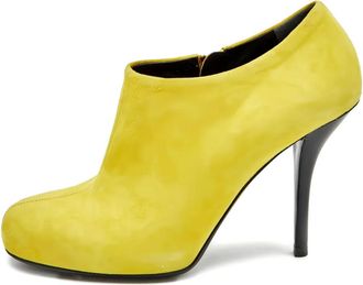 Balenciaga 100mm suede ankle boots - Yellow