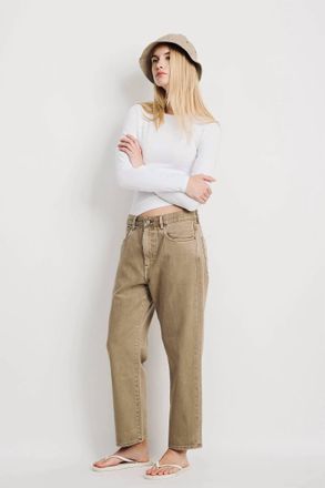 Denimist Lucy Boyfriend Jean In Worn Khaki