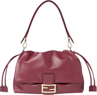 Fendi Red Baguette Soft Large Shoulder Bag