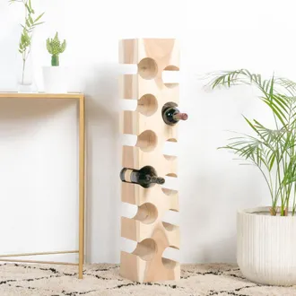 Wabi Home Untuk botellero madera de trembesí 21x21x100cm
