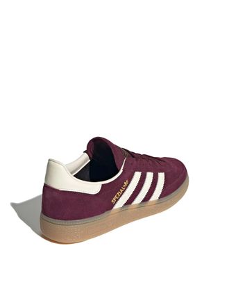 adidas Unisex Sneakers Handball Spezial Maroon-Crew White-Gold Metallic Trainers Maroon/crew White/gold