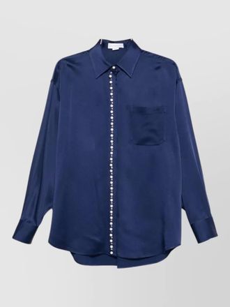 Stella McCartney shirt featuring pearls chest pocket collared neck