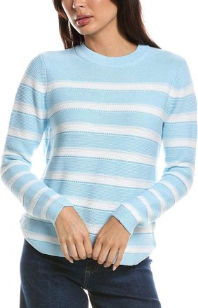 Fort&eacute; Cashmere Stripe Crewneck Sweater