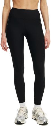 Cotton On Womens Active Fleece Lined Full Length Tight in Black Reflective Stripe at Nordstrom, Size Xx-Small