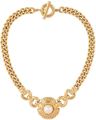Susan Caplan Vintage Givenchy Faux Pearl Chunky Necklace - Gold - One Size