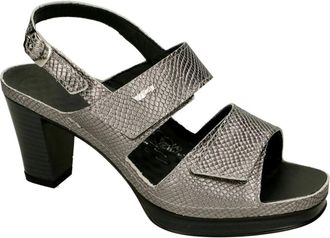 Vital 977068 Tosca Hoge Hak Sandalen - Dames - Sandalen met hakken - Grijs - 41 EU - Leer - Schoenen
