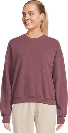 Prana Cozy Up Crew Sweatshirt Womens Sweater Vino : LG (Womens 10-12), Hemp/Polyester/Tencel