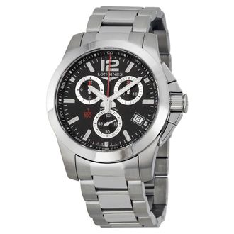Longines Pre-owned Longines Conquest Chronograph Black Dial Mens Watch L3.700.4.56.6