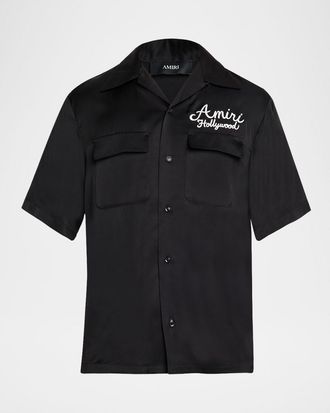 Amiri Mens Amiri Hollywood Viscose Camp Shirt