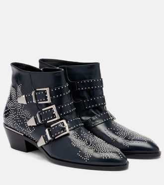 Chlo&eacute; Susanna studded leather ankle boots