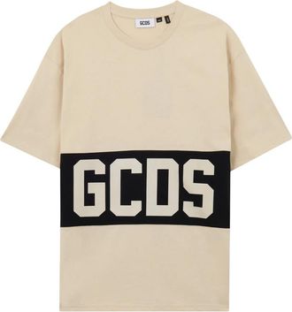GCDS Band Logo T-shirt - Heren - T-shirts - Veelkleurig - 2XL - Katoen - Tops