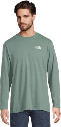 The North Face Evolution T-Shirts Mens Green Cotton Long Sleeve GBO2103