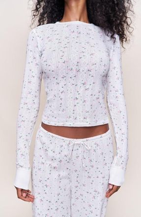 Guizio Honey Long Sleeve Top in Sweet Petal at Nordstrom, Size Xx-Small