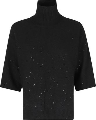 Seventy Dolcevita con paillettes - - Knitwear - Donna - Nero - XS