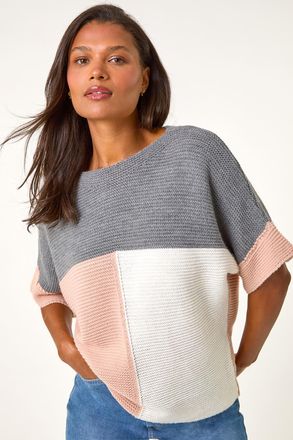 Roman Colour Block Knitted Jumper