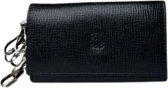 Loewe Pre-owned Portemonnee met Drie Vakken - Dames - Vintage Accessoires - Zwart - ONE Size - Leer - Vintage