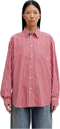 Sporty & Rich Overhemden, Dames, Veelkleurig, XS, Katoen, SRC Oversized Shirt