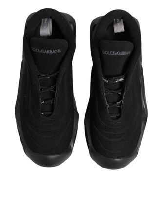 Dolce & Gabbana Black Lace Up Wave Low Top Men Sneaker Shoes Pl+vi