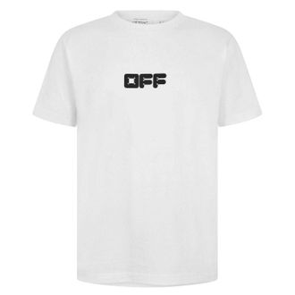Off-white Off White Mens Cotton Slim T-Shirt (White) - Size X-Large