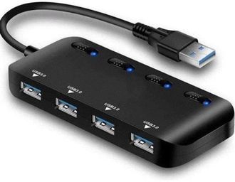 OEM Hub Usb 3.0 - Multifuncional Con 4 Puertos - Protecci&oacute;n Contra Sobretensiones - Carga Inteligente