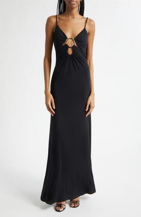 Ramy Brook Chrissy Cutout Sleeveless Gown in Black at Nordstrom, Size X-Large
