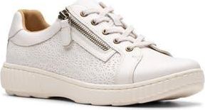 Clarks Caroline Rio Sneaker - Wide Width Available in White Leather at Nordstrom Rack, Size 5.5