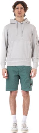 C.P. Company Drawstring Hoodie with Kangaroo Pocket and Ribbed Details