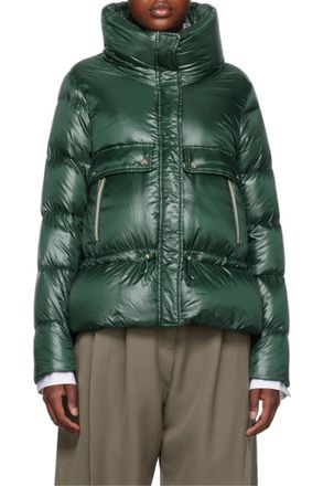 Herno Peplum Down-Padded Down Jacket - Green