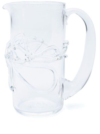 Niko June Ivy glass pitcher (20cm) - White