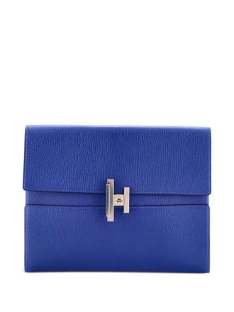 Hermès Cinhetic Chevre Mysore clutch bag - Blauw