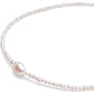 Nialaya Seed Pearl Choker Necklace in White at Nordstrom
