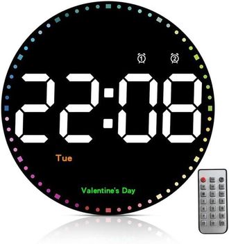 OEM Reloj De Pared Digital De 10 Pulgadas, Reloj De Pared Digital Grande, Reloj De Pared Digital Led Para Sala De Estar, Oficina, Dormitorio, Personas May