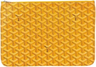 Goyard Vintage, unisex, Geel, ONE Size, Leer, Pre-owned Clutch bag