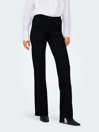 Only Leggings ONLY ONLPAIGE LIFE MW WIDE PANT CC TLR, Damen, Gr. XS (34), L&auml;nge 32, schwarz, Jersey, Obermaterial: 65% Viskose, 30% Polyester, 5% Elasthan,