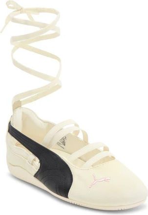 Puma x Rosé Speedcat Ballet Sneaker in Warm White/Puma Black/Pink at Nordstrom, Size 6.5