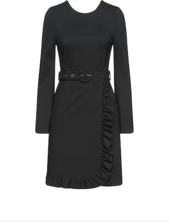 Sfizio Belted Dress In Black