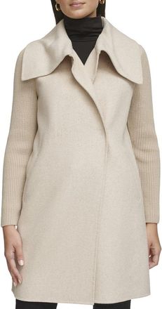 Kenneth Cole womens Asymmetrical Wool-Blend Jacket, l