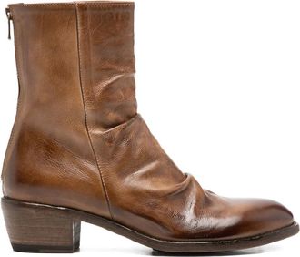 Shoto 45mm zip-fastening boots - women - Calf Leather/Calf Leather/Calf Leather/Rubber - 39 - Brown