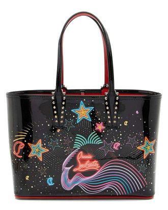 Christian Louboutin Black Leather Starlight Cabata Small Tote (Authentic Pre- Loved)