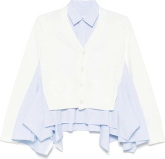 sacai Top a strati - Bianco