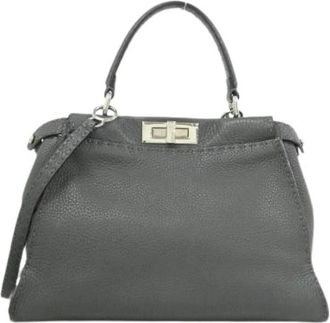 Fendi Pre-owned Selleria Peekaboo Calf Bag - - Pre-owned - Donna - Grigio - ONE SIZE