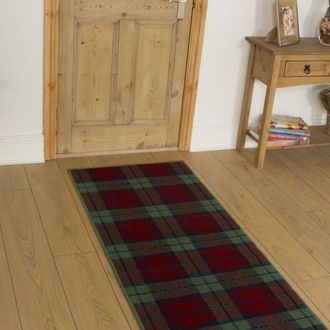 Runrug Hallway Carpet Runner Rug - Soft & Comfy, 9mm - Tartan in Red | Size: 100 cm x 300 cm