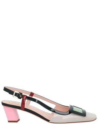 Roger Vivier Lacquered Patent Calfskin Slingback Pumps