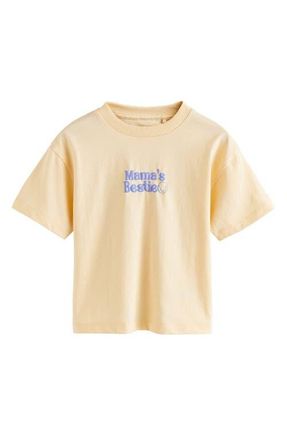Next Kids Mamas Bestie Graphic T-Shirt in Yellow at Nordstrom, Size 4-5Y